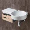 Supporto Lavabo Sospeso Con Raccordi M-F Da 1/2