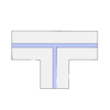GypsoCOMETE Cross elemento a "T"