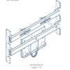 Supporto Lavabo Sospeso Con Raccordi M-F Da 1/2
