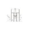Supporto bidet sospeso con flange universali