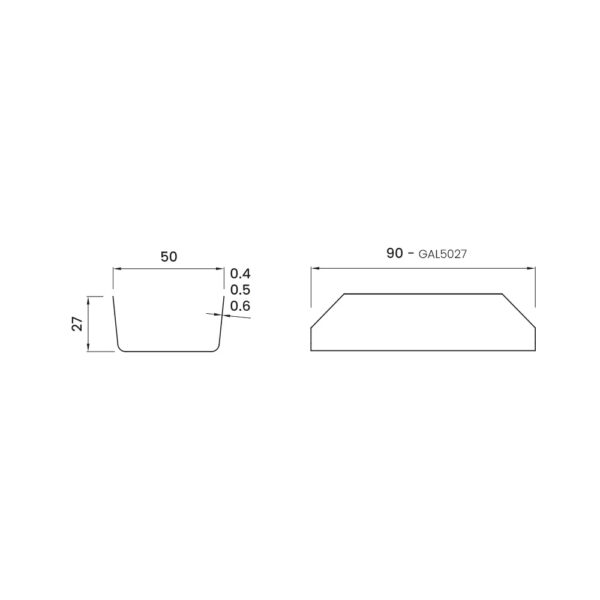 Giunti per profili per struttura da 50 altezza 27mm